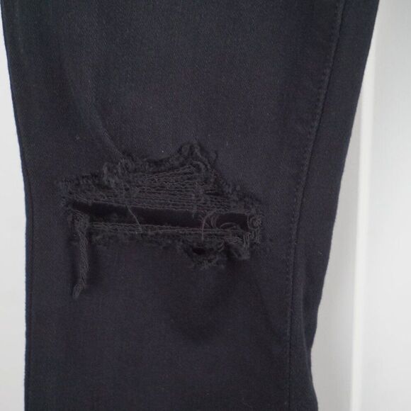 PAIGE Verdugo Ankle Mid Rise Skinny Jeans In Twilight Destructed (Black) Size 24 - Picture 6 of 16
